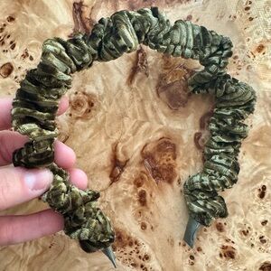Moss crushed velvet Anthro headband EUC